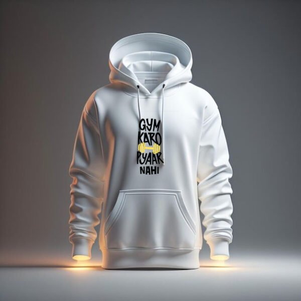 Top 1 Motivational hoodie "Gym Kro Pyar Ni Hoodie – Comfortable, Stylish, and Motivational Hoodie for Gym Lovers" - Image 3